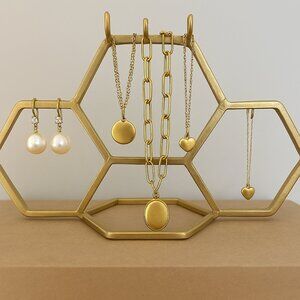 Gold Hexagonal Wall Decor